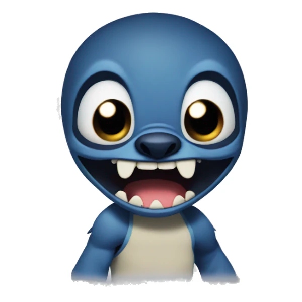 A very very scary version of Stitch  sticker
