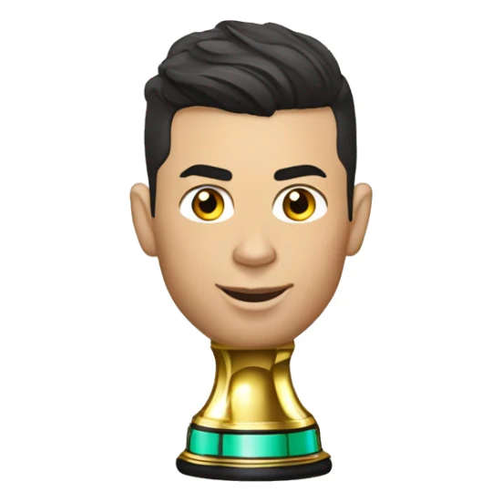 Cristiano Ronaldo con la copa del mundo sticker