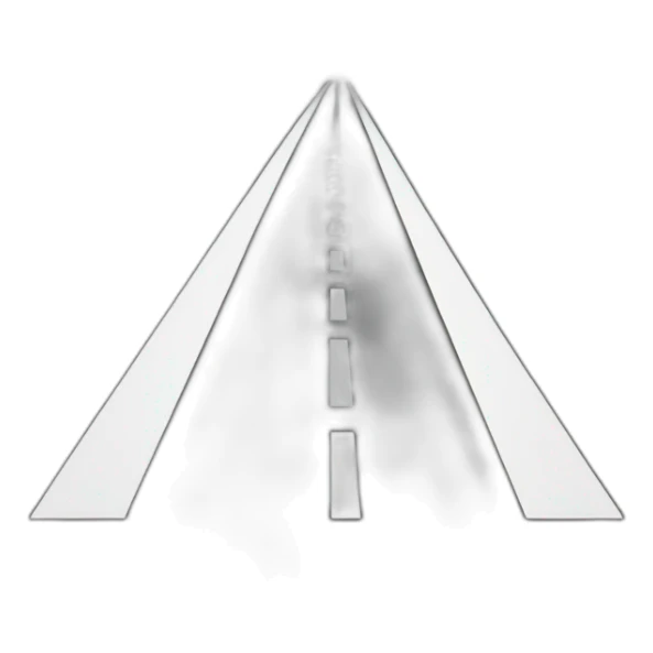 white road on black background sticker