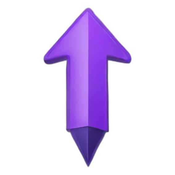 Purple arrow pointing up with the word “this” underneath sticker