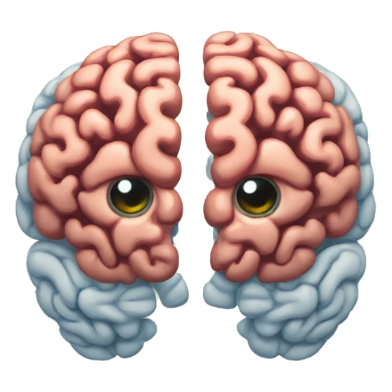 a brain with two sides. left technlogy, right health spirituality sticker