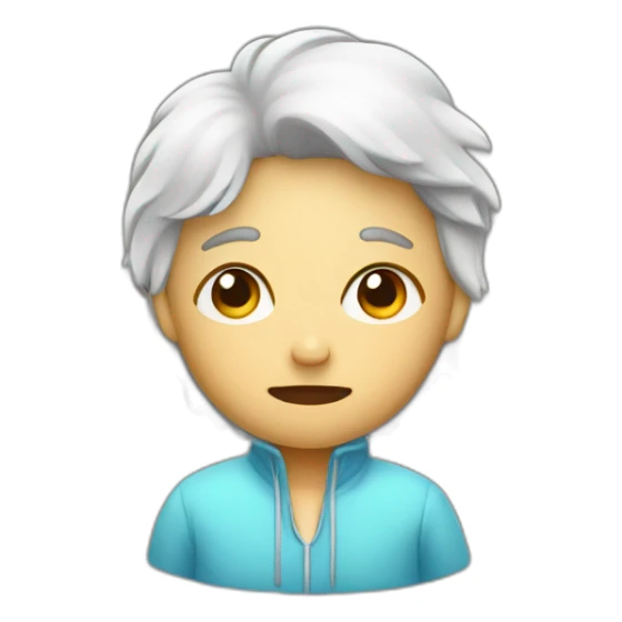 Person who has a fever sticker