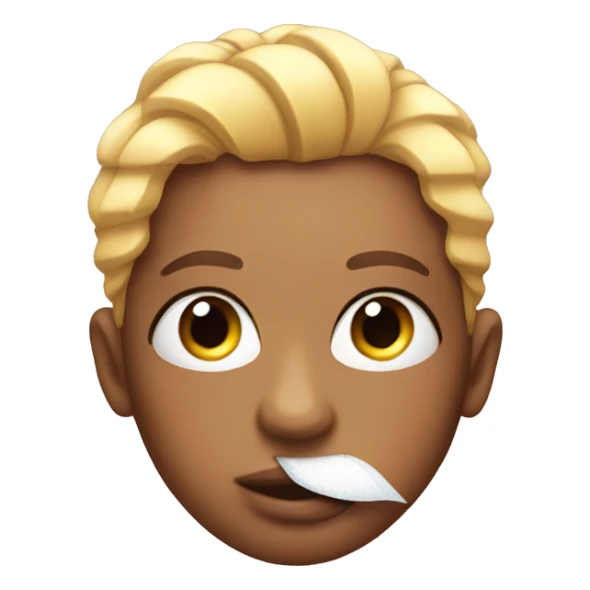 Emoji with lipfillers and big eyelashes sticker
