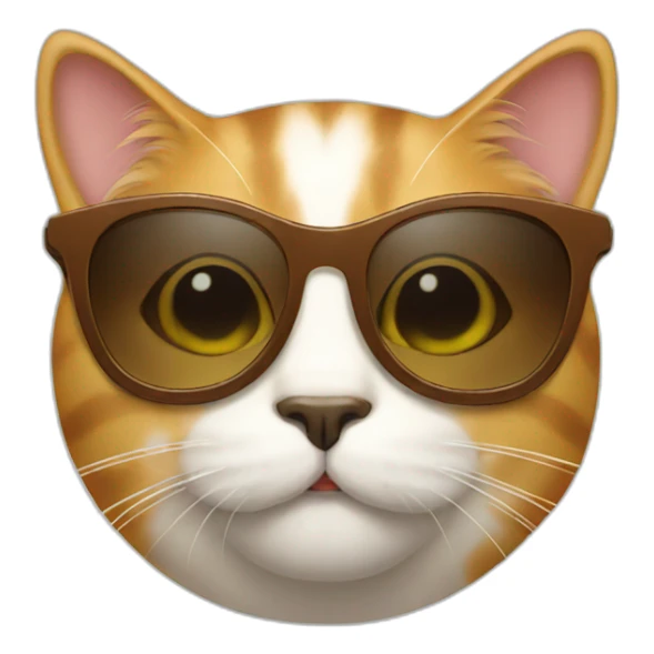 Cat with sunglasses sticker