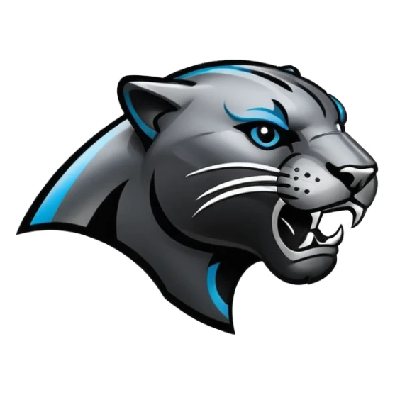 Panthers nfl team logo turned to the right sticker