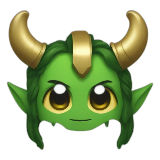 Un smiley qui sourit avec les cornes de loki sticker