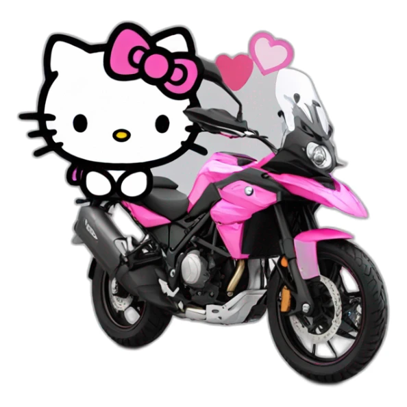 Moto benelli trk 502X y hello kitty sticker