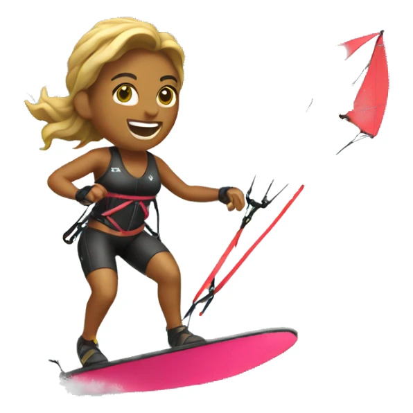 woman kitesurfing sticker