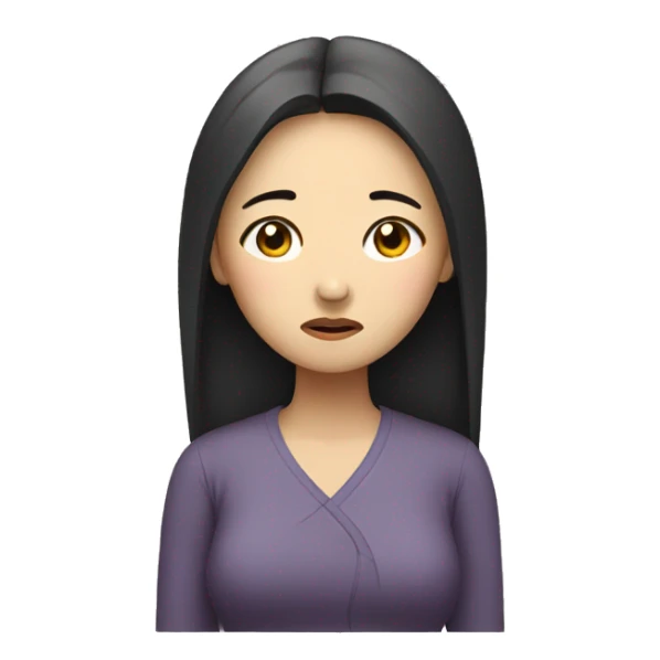 Chinese woman sad sticker