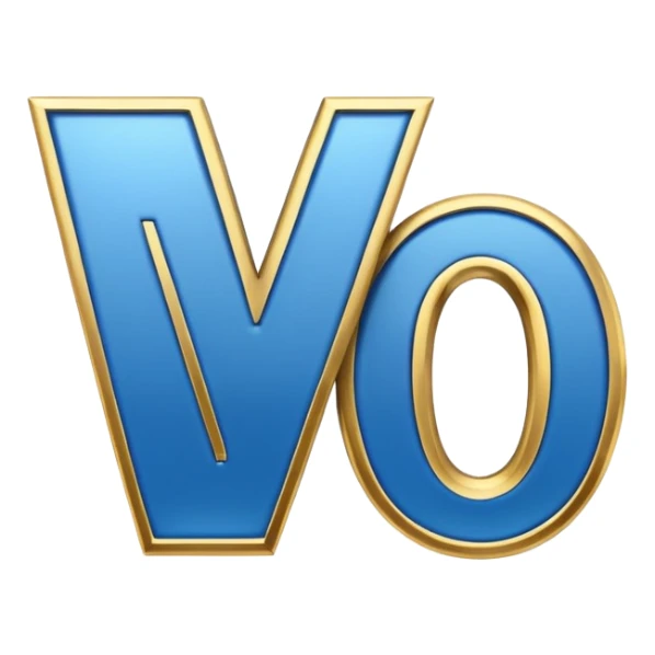 the word "no" in blue and gold sticker