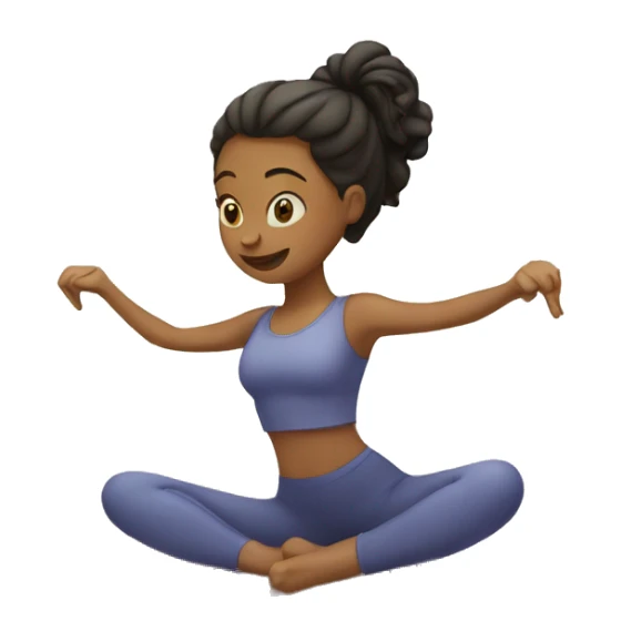 Girl doing Pilates sticker