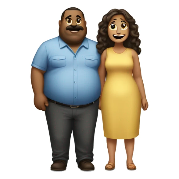 fatty man loves hiswife sticker