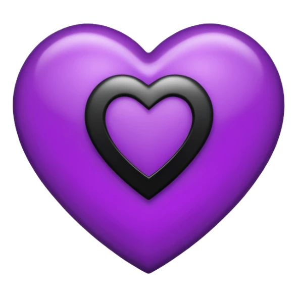 purple heart qith black hertagram on it sticker