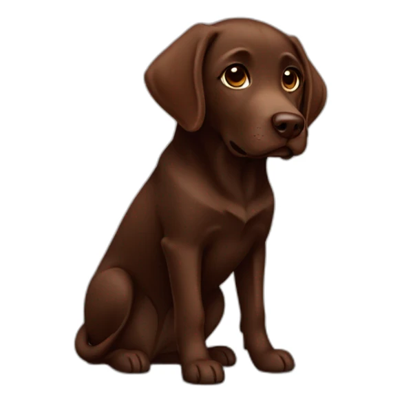 Labrador Retriver chocolate color looks like Harry Potter sticker