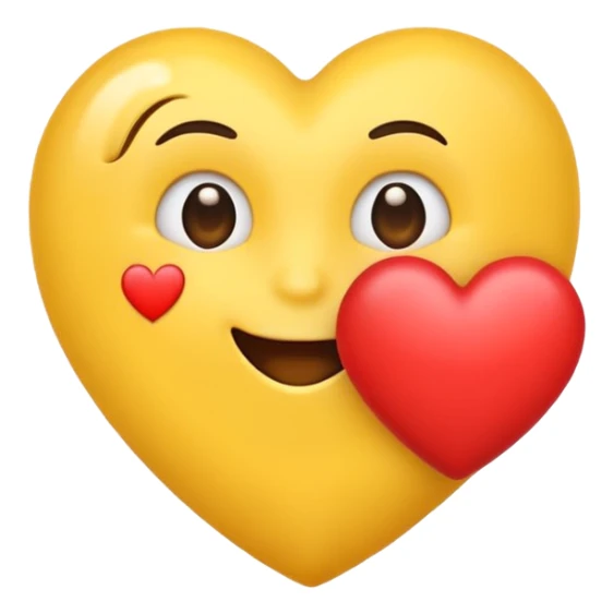 Emoji holding heart sticker