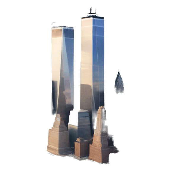 New York’s World Trade Center with snow on it sticker