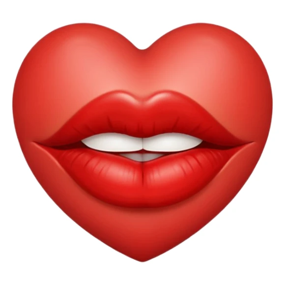 lips and kisses inside a heart sticker