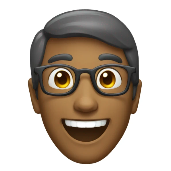 un chauve à lunette heureux sticker