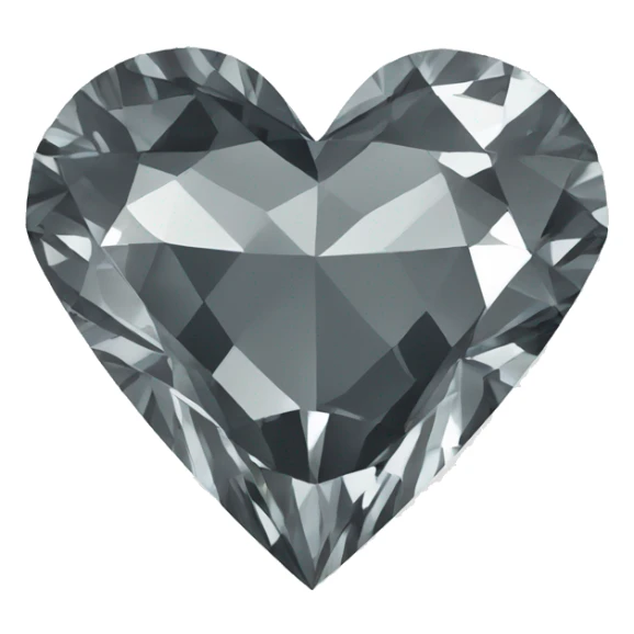 Heart shaped 56-carat gray diamond sticker