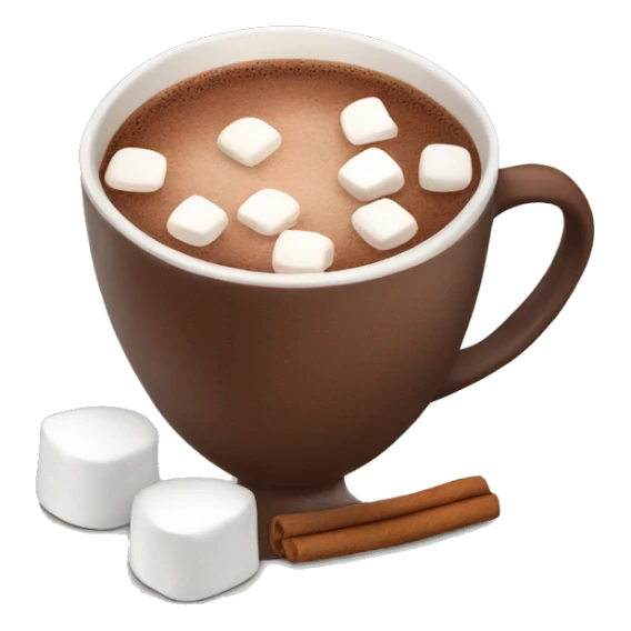 Cup of hot chocolate with marshmallows  sticker