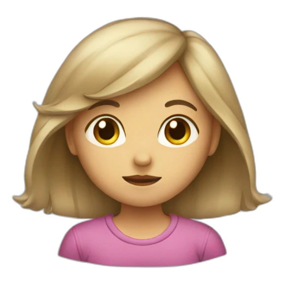 Shy type girl sticker