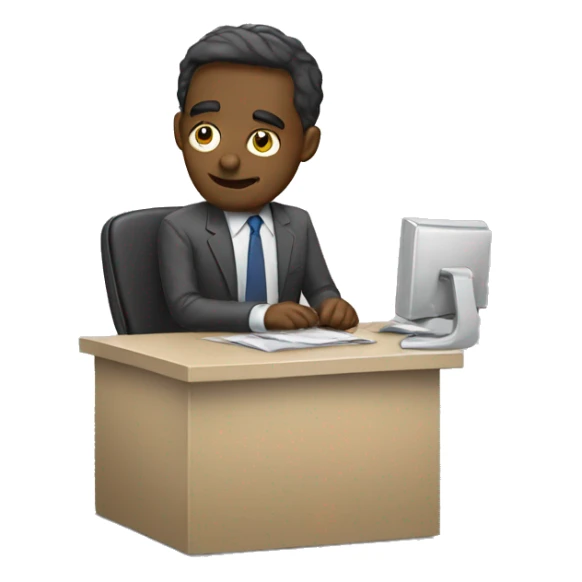 poor office worker sticker