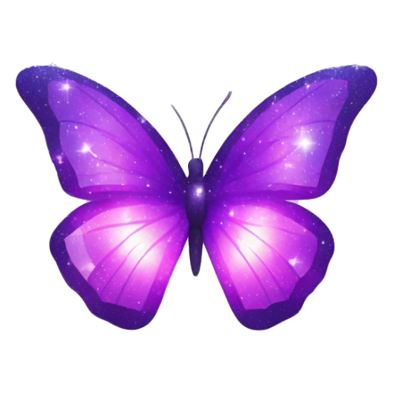Purple-Shiny-Gem-Crystal-Glitter-Galaxy-Gradient-Sparkle-Stars-Glossy-Butterfly sticker