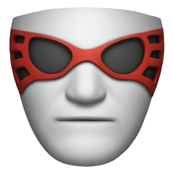 Face shot of spidermans mask sticker