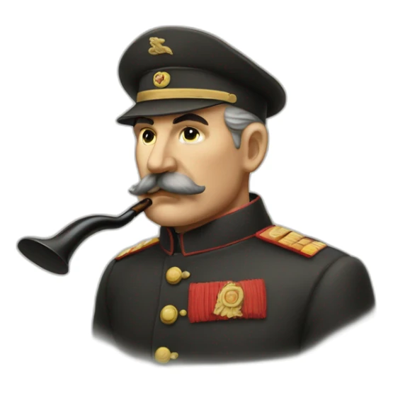 Josef Staline qui fume une pipe sticker