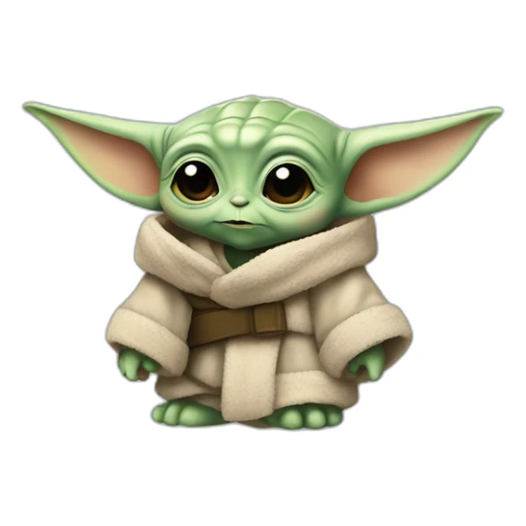 Baby yoda com coração  sticker