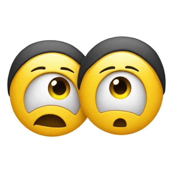 Jellow dot emoji judging someone cringe with eyes don’t like them sticker