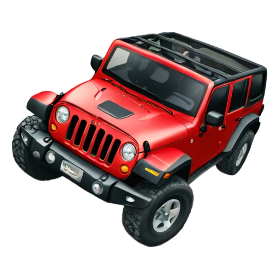 Red jeep wrangler unlimited rock crawling sticker