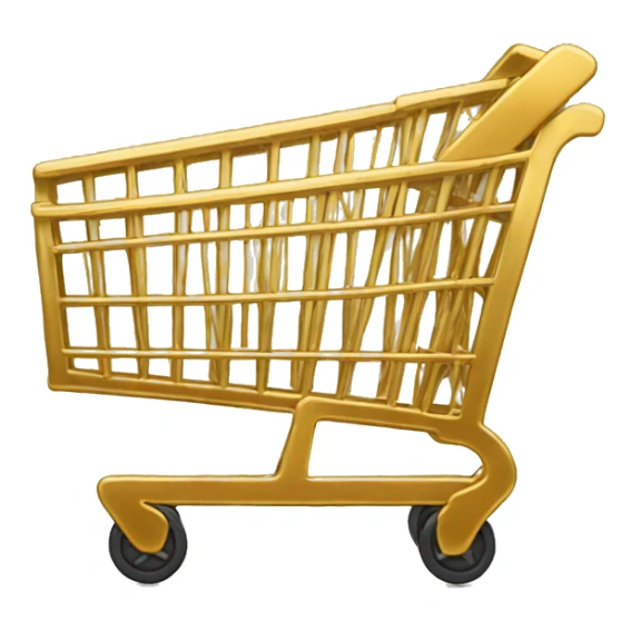 shopping cart in a gold medal
 sticker