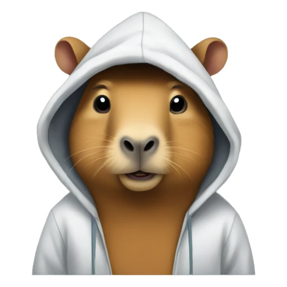 capybara wearing a hoodie  sticker