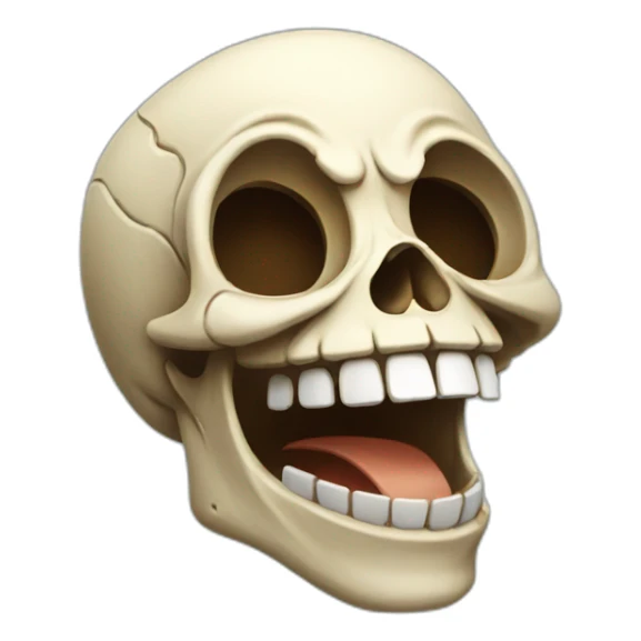 Skull laughing sticker