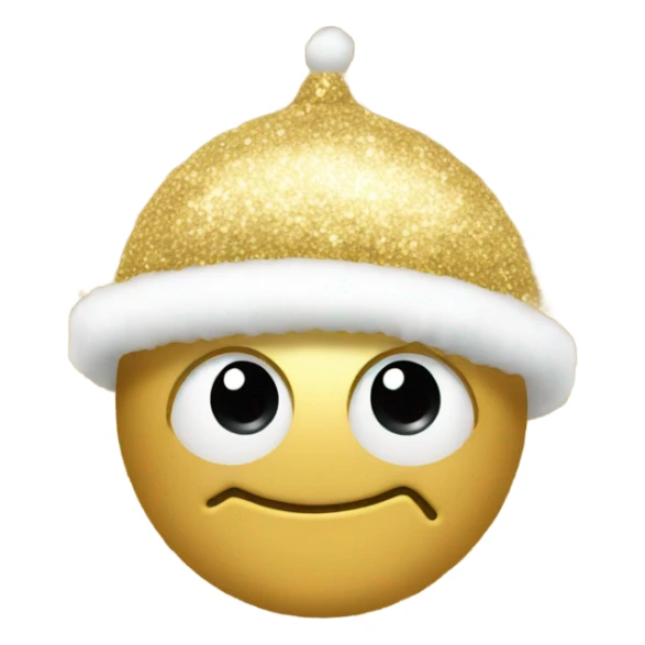 Happy new year gold glitter sign sticker