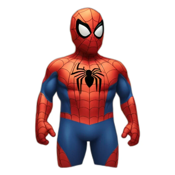 Fat-spiderman-on-desert-island sticker