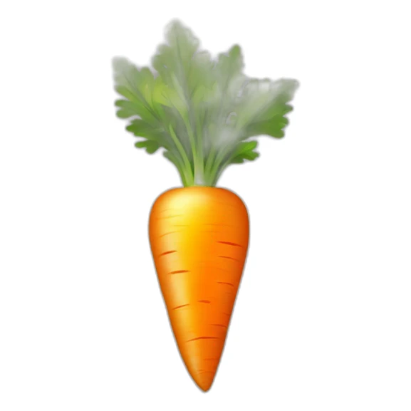 gold bright carrot with a stars sticker