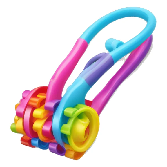 a  single plastic colorful Curler you put under hair sticker