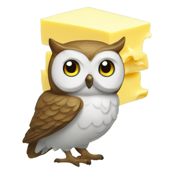owl on top of butter sticker