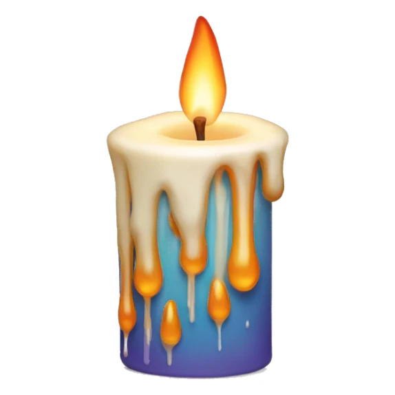 melting candle sticker