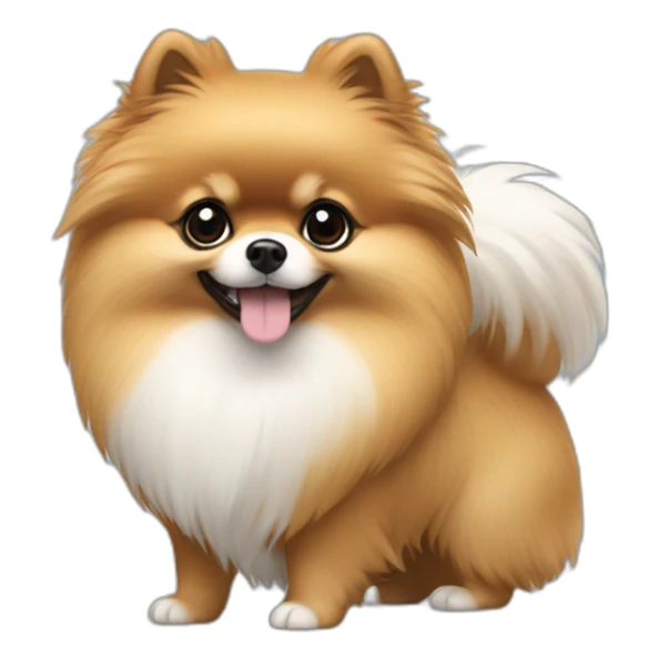 Pomeranian with dark and white hair sticker