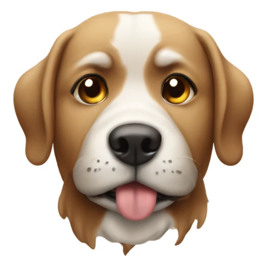 Dog with poop on its head sticker