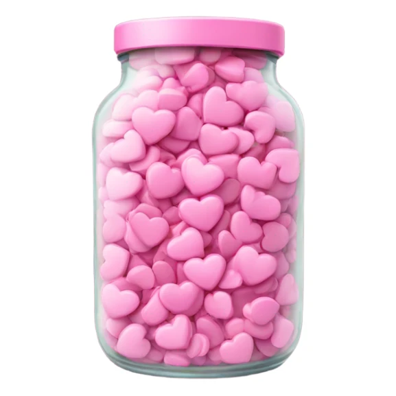 Jar full of pink hearts sticker