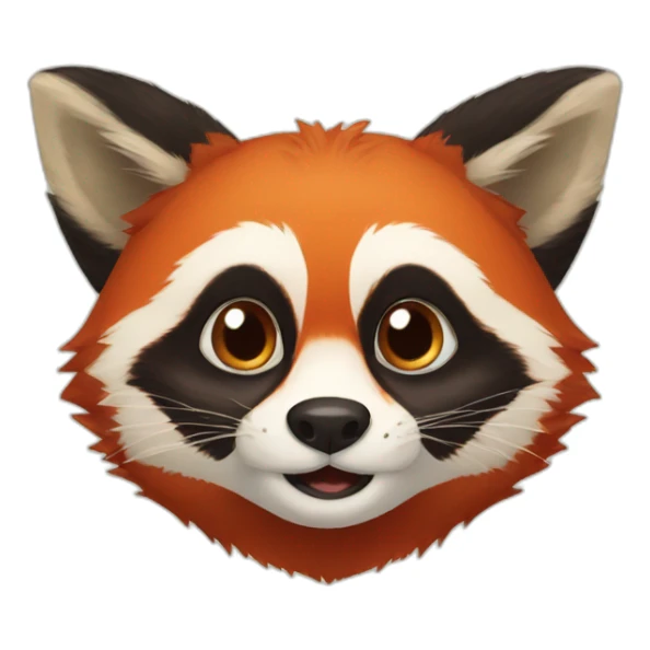 Red panda and raccoon sticker