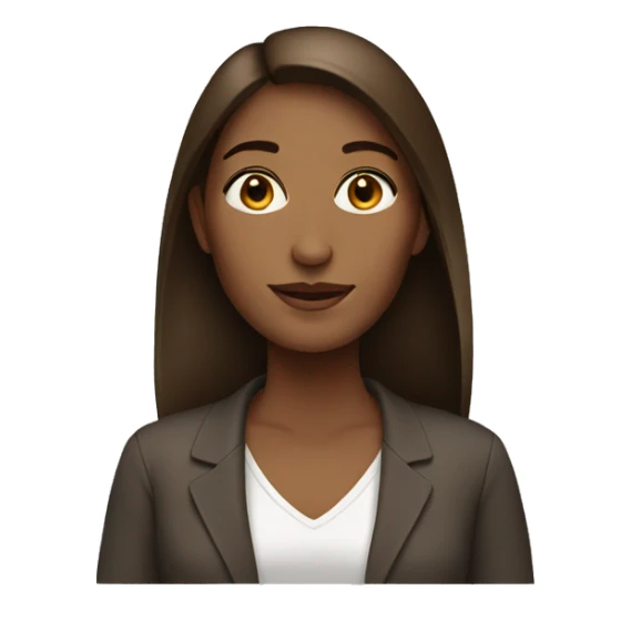 woman with mediun length brown  sticker