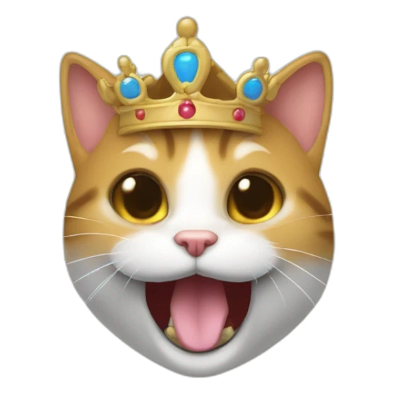 Un chat en pleine possession du crâne de la reine sticker