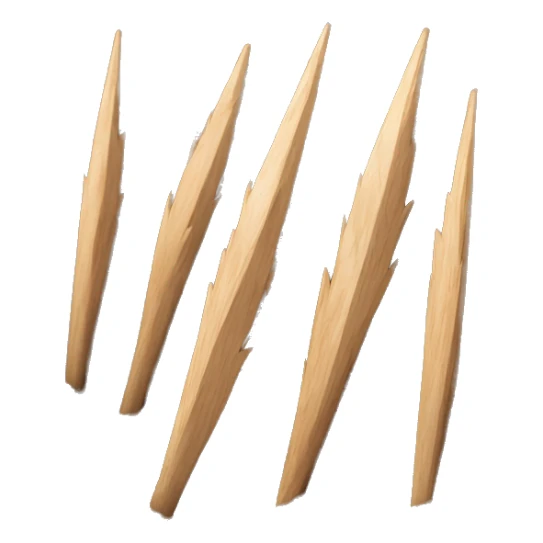 wooden spikes coming from the ground sticker