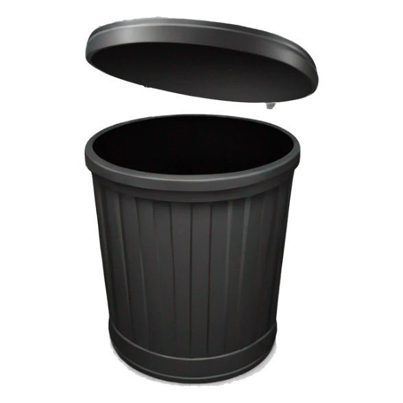 black T shirt in trash can  sticker