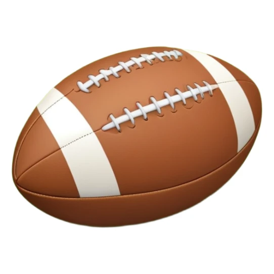 A rugby ball resting on a grassy field, with goalposts in the background. The scene captures the essence of the sport, with the field clearly marked and ready for a game, highlighting the intensity and teamwork of rugby. sticker